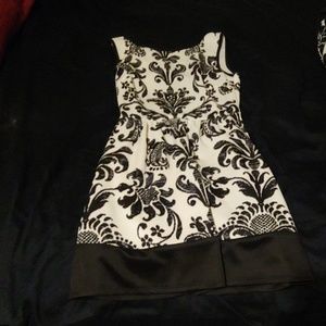 A black and white dress